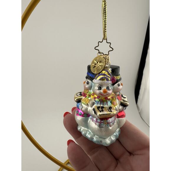 Christopher Radko "Singing in Winter Wonderland' Snowmen Ornament 3" Mid 2000s - Picture 4 of 7